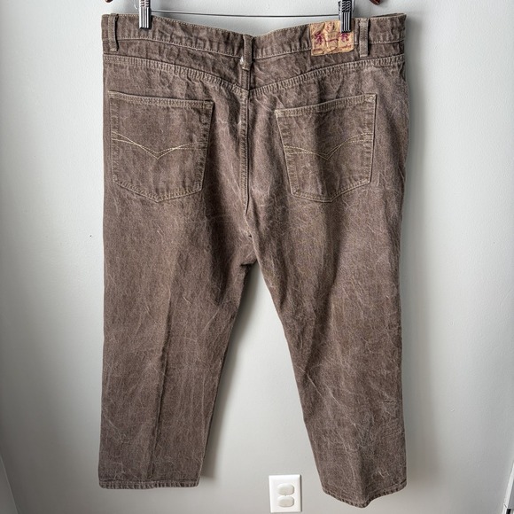 Trust Jeans Mens 42x32 Classic Loose Baggy Fit Wide Leg 90s Skater Grunge Y2K - Picture 2 of 11